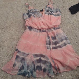 Cami Pink/blue stripe Romper